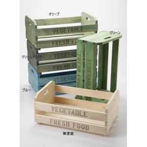 マルシェ木箱 Ｍサイズ （塗装品 各色） 木箱1個あたりの単品販売　（食品衛生法適合安全塗料使用）安全 日本製｜f-raise-kanamono