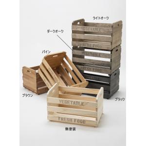 マルシェ木箱 Ｌサイズ （塗装品 各色） 木箱1個あたりの単品販売　（食品衛生法適合安全塗料使用）安全 日本製｜f-raise-kanamono