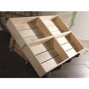 マルシェ傾斜台 レール幅可変式（傾斜台1台＆ディスプレイコンテナ木箱