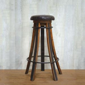 ロータリーヒロ＞ イースね ワイン樽（椅子）樽型 スツール インテリア