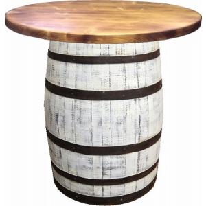 ウイスキー樽テーブル シンプルタイプ（天板1000φ）（新樽風仕上