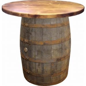 ウイスキー樽テーブル ホロウタイプ（天板600φ）（アンティーク