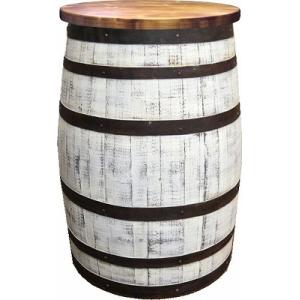 ウイスキー樽テーブル ホロウタイプ（天板600φ）（アンティークブルー