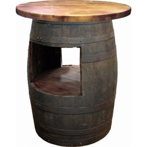 ウイスキー樽テーブル シンプルタイプ（天板1000φ）（アンティーク