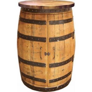 樽テーブル　バレルテーブル　ブルーマウンテン　大　② 樽型テーブル バレルテーブル サイドテーブル 収納ボックス 半円