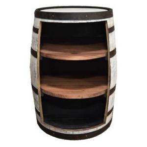 ウイスキー樽テーブル ホロウタイプ（天板600φ）（アンティークブルー