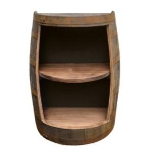 ウイスキーボトル収納用オープンラック（1/2カット）（背面カット・壁