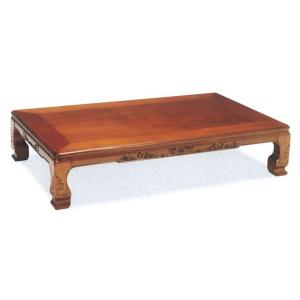 和風座卓 座卓 彫刻入り ローテーブル 2サイズ 120/150cm セン 栓 せん