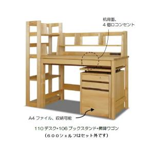 送料無料] 橋詰家具 国産 プリン 1100デスク本体 楠無垢材使用 ドイツ