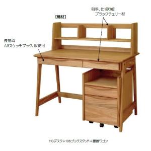送料無料] 橋詰家具 国産 1000片袖デスク よか 楠無垢材使用 ドイツ