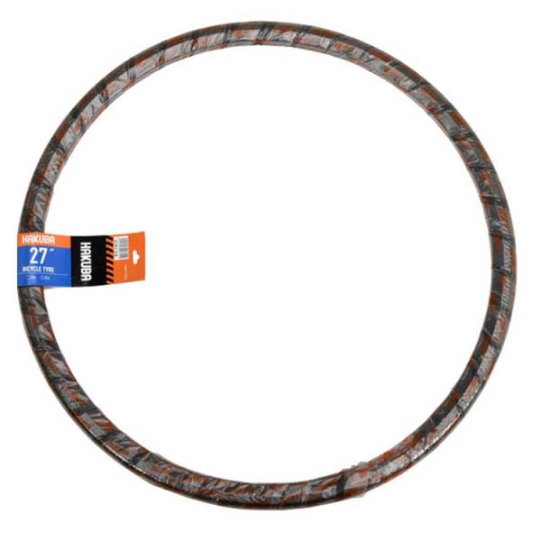 自転車 タイヤ 27インチ HAKUBA TIRE ハクバタイヤ 27in 一本巻き 27×1 3/...