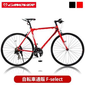 クロスバイク 自転車 700c 組立必要品 アルミフレーム SHIMANO シマノ21段変速 CANOVER カノーバー CAC-021 VENUS ビーナス ブラック レッド