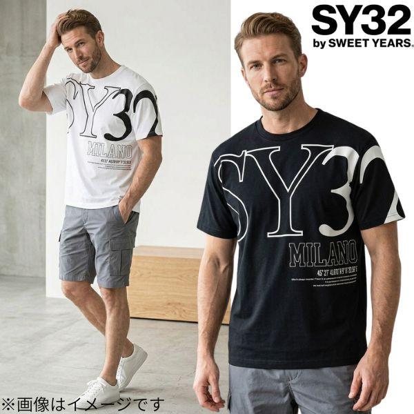 SY32 by SWEET YEARS bigロゴ 半袖 Ｔシャツ32-26sn1-36 メンズ カ...