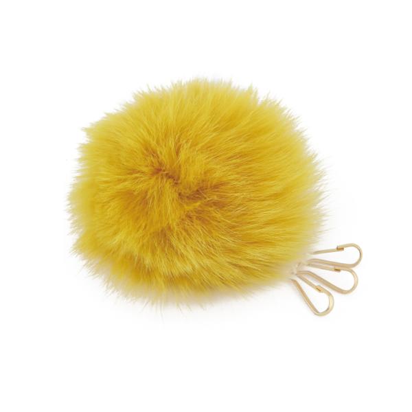 ファーチャーム バッグチャーム キーホルダー ボンボン Tippi ティッピ イエロー