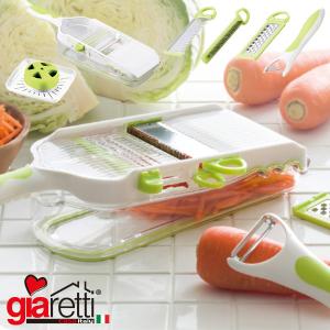 スライサー セット 野菜 安全ホルダー　収納 コンパクト giaretti ジアレッティ グリーン｜f-space