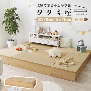 畳 置き畳 こあがり 小上がり 畳 収納 ユニット畳 畳ベッド たたみ 畳ベンチ 収納ボックス い草 和室 タタミ座 ロータイプ 幅120｜f-space