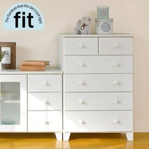 HAGiHARA（萩原） チェスト 5段 おしゃれ 白 ホワイト 木製 姫系家具