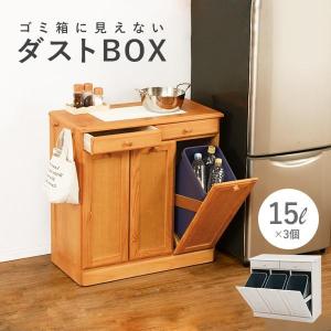 ダストボックス 分別 おしゃれ キッチン ごみ箱 分別 ゴミ箱 3分別ダストボックス 15L×3個｜f-space