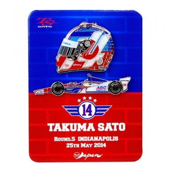 2014 佐藤琢磨 インディ ５００ 公認ピンバッチセット