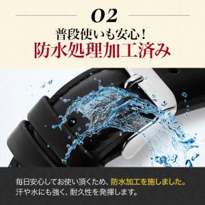 腕時計 ベルト 交換 バンド 革 無地 20m...の詳細画像4