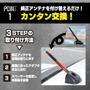 カーアンテナ 交換 ショート 車 アンテナ シ...の詳細画像4