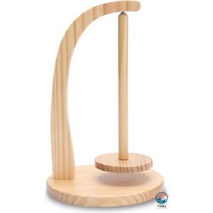 木製 毛糸スタンド 回転式ヤーンホルダー マグネット付き 編み物 かぎ針編み用 糸のもつれ防止スプー...