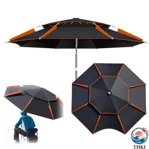 釣り傘 パラソル 釣り用 大型パラソル 二層式 断熱 風に強い ビーチパラソル 晴雨兼用 uvカット 日傘 雨傘 日除け 360°回転 防水 防風 防熱 大きめ 持ち