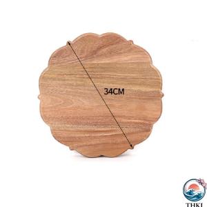 木製トレイ 花形 34cm お茶出し 接客用 ...の詳細画像2