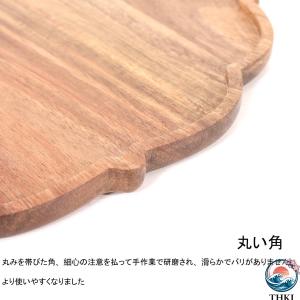 木製トレイ 花形 34cm お茶出し 接客用 ...の詳細画像4