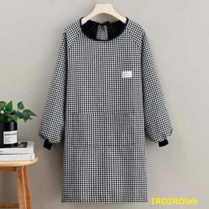 割烹着 かっぽうぎ 裏起毛 スモック 秋冬 あ...の詳細画像3