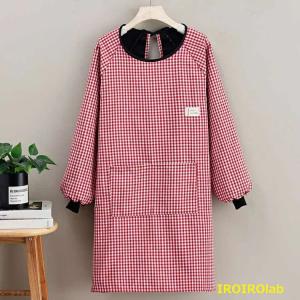 割烹着 かっぽうぎ 裏起毛 スモック 秋冬 あ...の詳細画像4