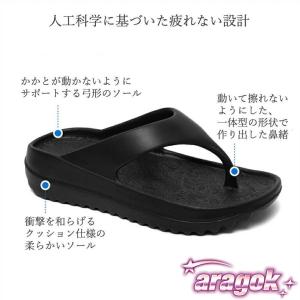 ビーチ サンダル 厚底 疲れない 痛くない 鼻...の詳細画像3