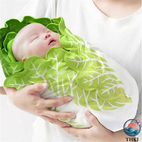 白 菜 おくるみ 本 物 おもしろ 新生児 野菜 ブランケット ベビー 赤ちゃん  出産祝い ニュー...