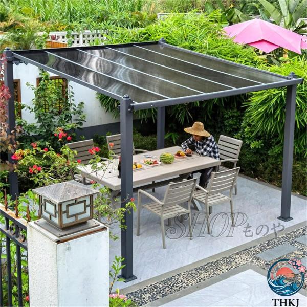 アルミ合金ガゼボ、屋外アルミフレームパーゴラ、亜鉛メッキ鋼アルミフレーム常設パビリオン、パティオGa...