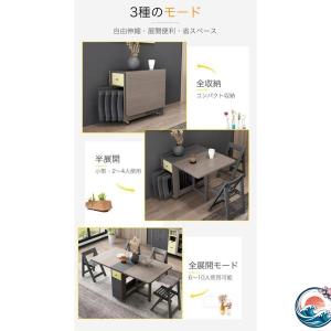 ダイニングテーブル リビング テーブル 伸縮ダ...の詳細画像4