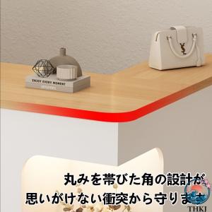 受付カウンター レジカウンター 木製 LED ...の詳細画像5