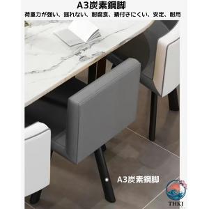 ダイニングテーブルセット 8人用 楕円形 カフ...の詳細画像4