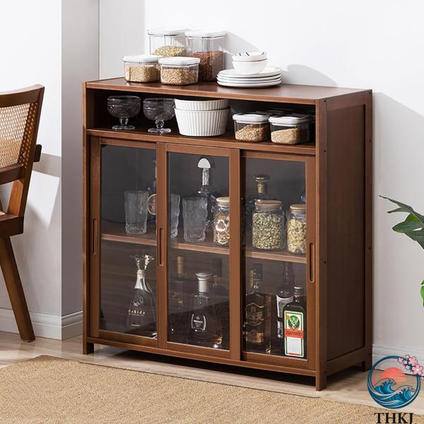 お酒収納ラック天然竹 ワインラック  高さ 86cm ウイスキー 棚 おしゃれ ワインバーキャビネッ...