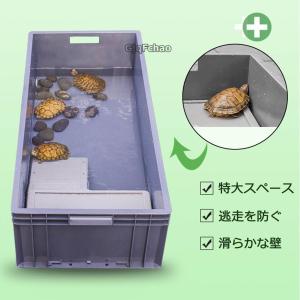 亀飼育用水槽 カメ用水槽 爬虫類繁殖 ボックス...の詳細画像4