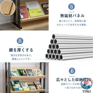 マガジン ラック 本 棚 スチール 雑誌 絵 ...の詳細画像2