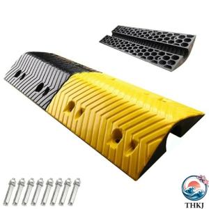 ゴム製道路バンプ ケーブルプロテクター 屋外 100cm ホースプロテクター THKJ 減速帯 高さ8.5cm 1チャンネル アスファルト コンクリート 砂利用 耐荷重20t
