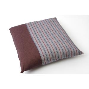 座布団 銘仙判 綿100% 日本製 『筑後』 【ブラウン】 約55cn×59 2枚組 3312150