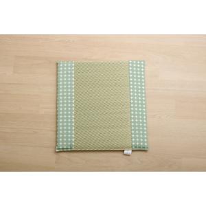 車用クッション い草クッション 『マーブル半Pマチ付シート』 【グリーン】 約43×41 94115...