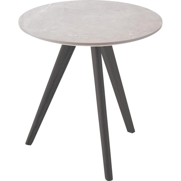 東谷　TAP-205GY　ラウンドサイドテーブル　グレー　大理石調 大理石 韓国インテリア シンプル...