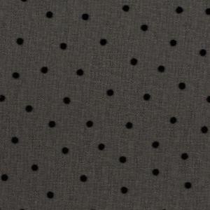 ポリエステル×ドット(ブラック＆ブラック)×シフォンジョーゼット・フロッキー_全2色｜fab-fabric sewing studio
