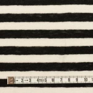 【アウトレット】リネン×ボーダー(ブラック&ミ...の詳細画像3