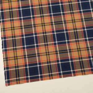 【アウトレット】コットン×チェック(オーカー、...の詳細画像1