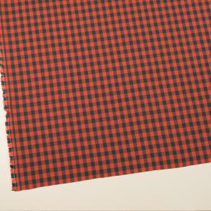 コットン×チェック(モスグリーン&オレンジ)×...の詳細画像1