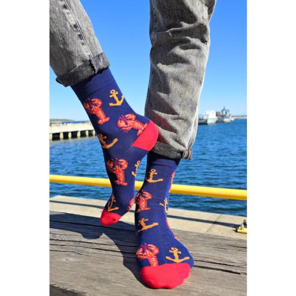 北欧エストニアのユニーク柄ソックス ソキサフテル Sokisahtel 海の香りをまとうロブスター＆...