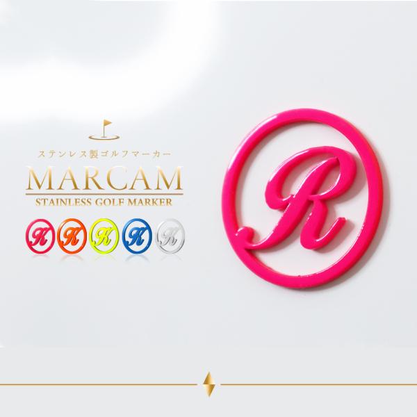 ゴルフ マーカー 名入れ マグネット 蛍光 ボールマーカー おしゃれ コンペ 景品 MARCAM(g...